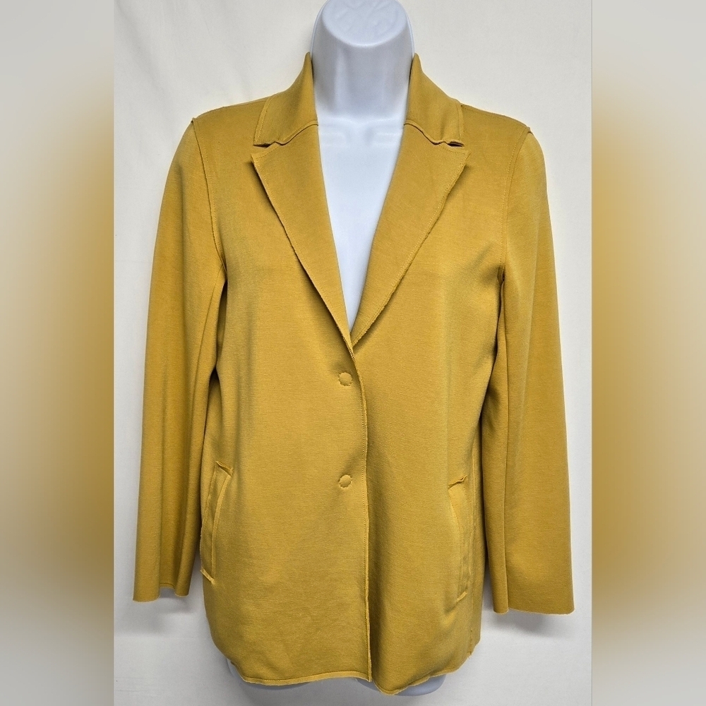 Carolina Belle S Jacket Mustard Color Stretch Long Sleeve Snap Down Quality
